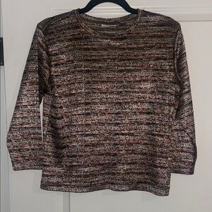 Chico’s Multi-Color Knit Crewneck Top
